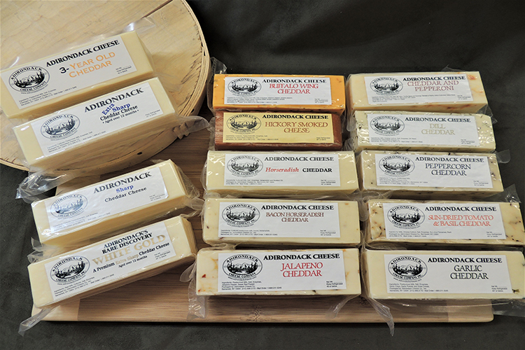 packaged Adirondack cheeses