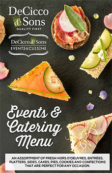 DeCicco & Sons Events and catering menu