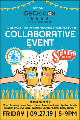 Sloop and Sixpoint brewing collaborative event