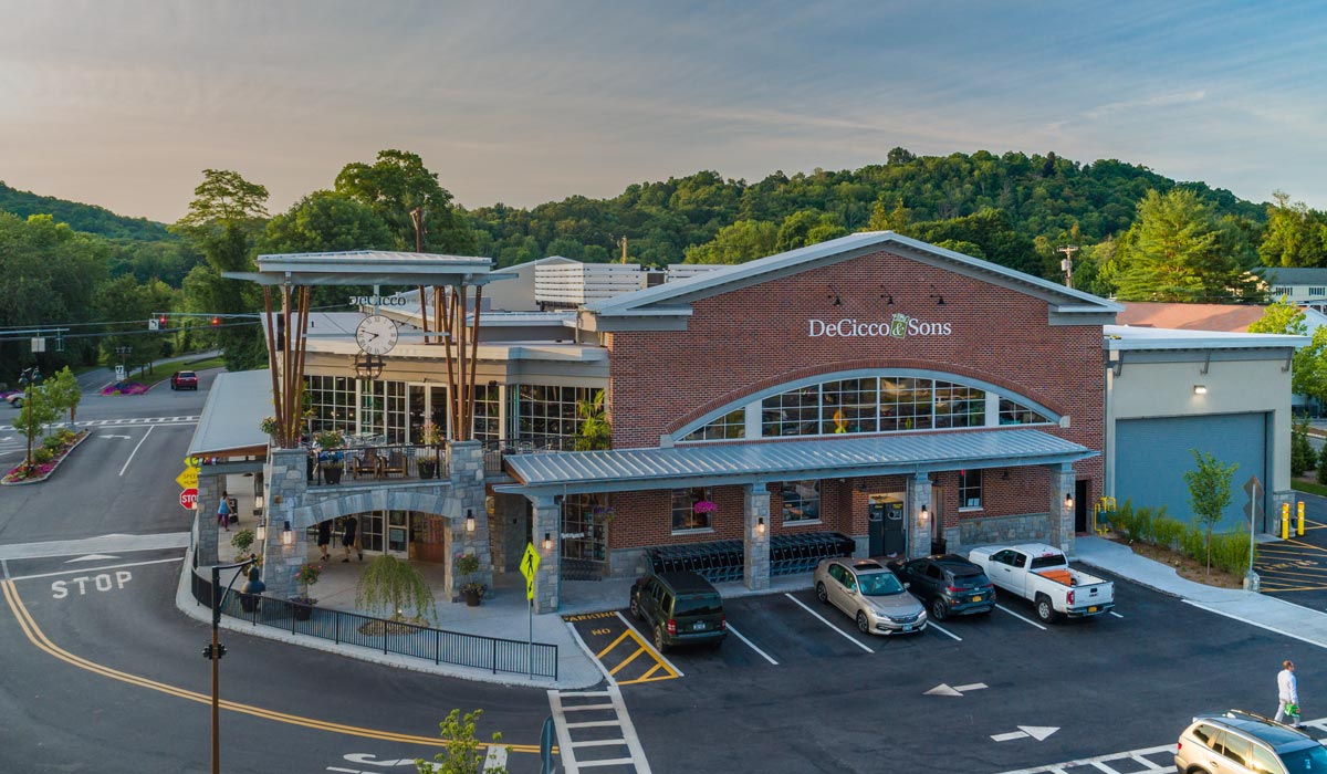 Aerial view of the new DeCicco & Sons in Somers, NY.