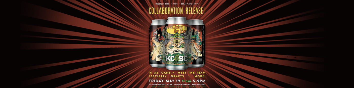 KCKC Collab Event. May 19th at 5pm at DeCicco's Eastchester