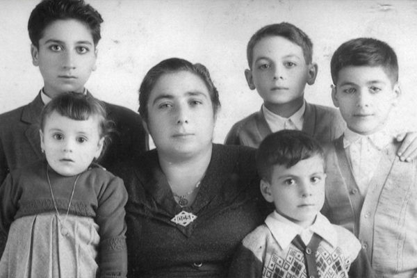 black and white photo of the DeCicco family