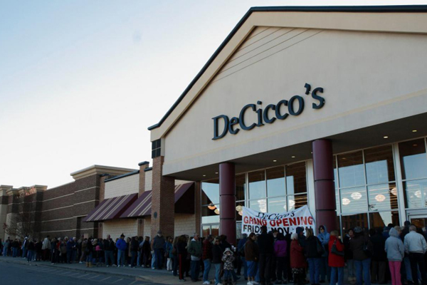 DeCicco & Sons storefront during their grand opening