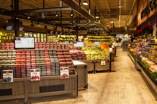Photo of the produce section in the Larchmont store