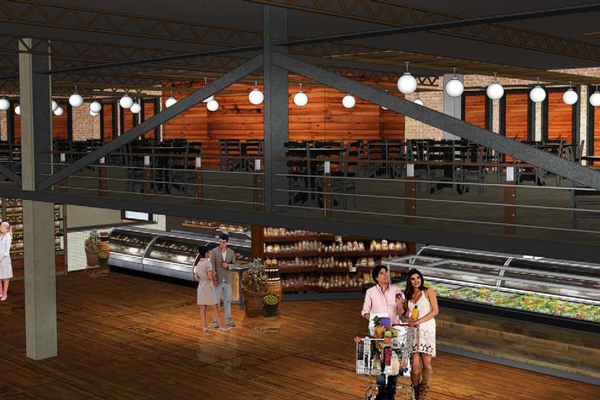 3D rendering of the inside of the Larchmont DeCicco & Sons location