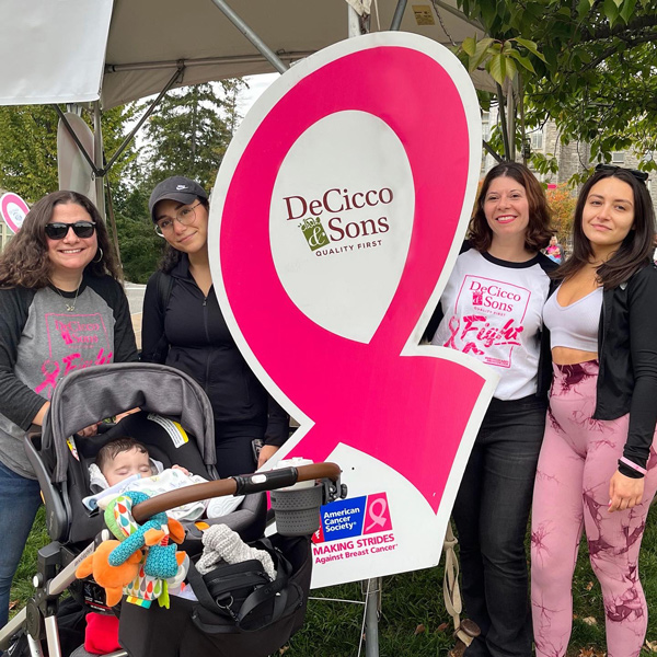 DeCiccos and Sons walking for breast cancer awareness