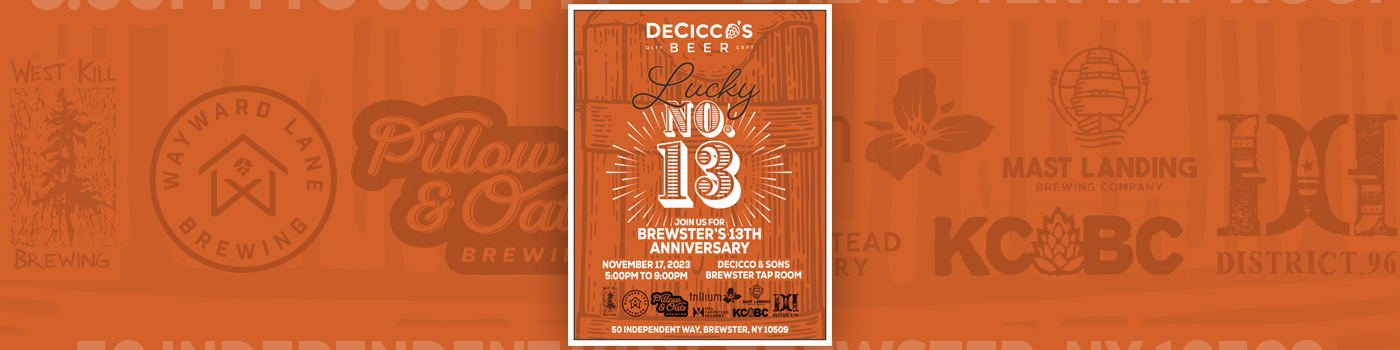 DeCicco & Sons Brewster event 13th Anniversary banner