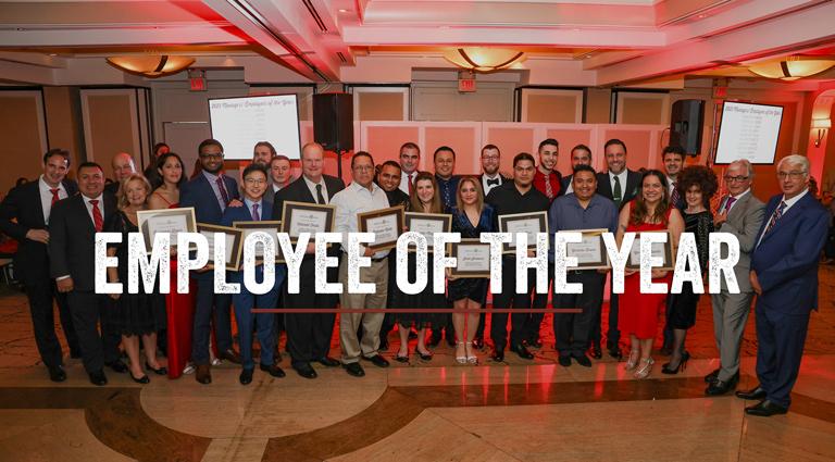 Group photo of the Employee of the Year winners - 2023