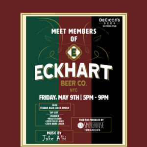 Join us at Somers on Friday, May 9th, 2025, at 5:00 PM as we welcome the team from Eckhart Beer Co.