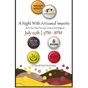 Join us at Brewster on Thursday, July 24th, 2025, at 5:00 PM for A Night With Artisanal Imports