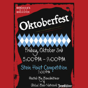 Join us in Brewster on Friday, October 3rd, 2025, at 5:00 PM for Oktoberfest with the Brew Crew!  The Oompah music will be playing, hot German food specials will be plentiful and cold Maß will be flowing constantly. Join us in Brewster on Friday, October 3rd, 2025, at 5:00 PM for Oktoberfest with the Brew Crew!  The Oompah music will be playing, hot German food specials will be plentiful and cold Maß will be flowing constantly.